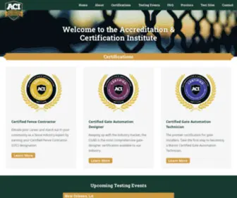 Acieducation.org(Accreditation & Certification Institute) Screenshot