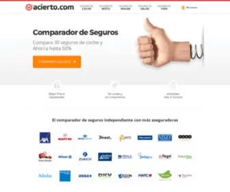 Acierto.com(El Comparador de Seguros de Coche que te ahorra hasta 500 euros en todos tus seguros) Screenshot