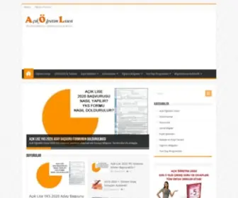 Aciklise.net(AÖL Açık Öğretim Lisesine Dair En Doğru ve En Güncel Bilgiler) Screenshot