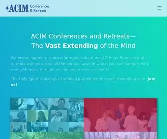 Acim-Conference.net(ACIM Conferences and Retreats) Screenshot