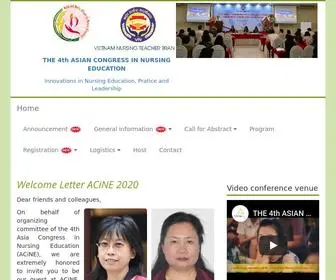 Acine2020.com(The 4th Asian Congress in Nursing Education) Screenshot