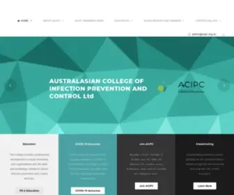 Acipc.org.au(Australasian College for Infection Prevention and Control) Screenshot