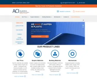 Aciplastics.net(ACI Custom Plastic Parts Supply And Fabrication) Screenshot