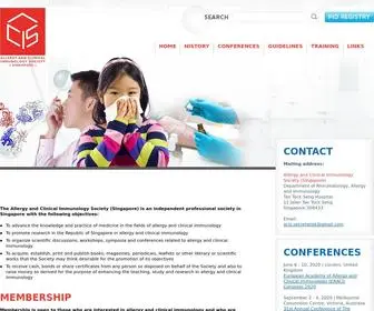 Acis.org.sg(Allergy and Clinical Immunology Society (Singapore)) Screenshot