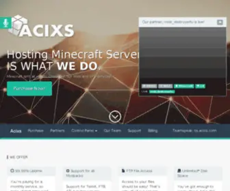 Acixs.com(Minecraft hosting) Screenshot