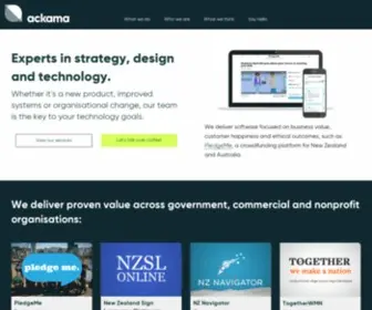 Ackama.com(Experts in strategy) Screenshot