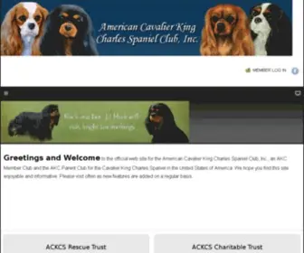 ACKCSC.org(American Cavalier King Charles Spaniel Club) Screenshot