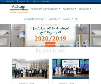 ACK.edu.kw(Australian College of Kuwait) Screenshot
