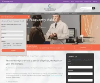Ackermancancercenter.com(Radiation and Proton Therapy in Jacksonville) Screenshot