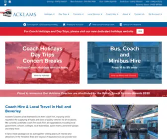 Acklamscoaches.co.uk(Coach Hire Hull & Beverley) Screenshot