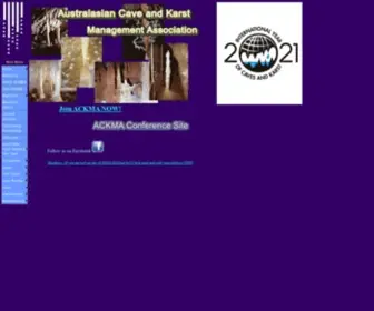 Ackma.org(Australasian Cave and Karst Management Association (Inc)) Screenshot