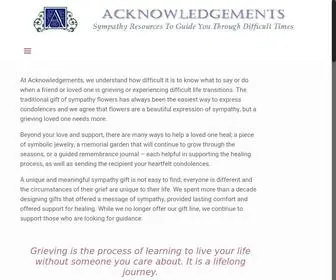 Acknowledgements.net(It is difficult knowing what to say when a friend or loved one) Screenshot