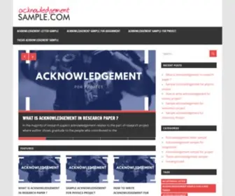 Acknowledgementsample.com(Acknowledgement samples for assignments) Screenshot