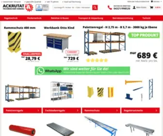 Ackrutat-Shop.de(Regale, Fördertechnik, Lager) Screenshot