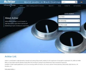 Acktar.com(Acktar ltd) Screenshot