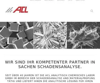 ACL-Online.de(ACL Analytisch chemisches Labor) Screenshot