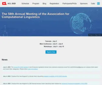 ACL2020.org Screenshot