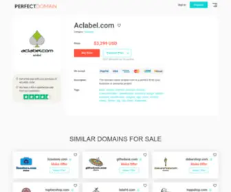 Aclabel.com(Aclabel) Screenshot