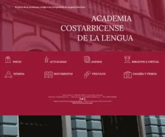 ACL.ac.cr(Academia Costarricense de la Lengua) Screenshot