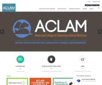 Aclam.org(Home ACLAM) Screenshot
