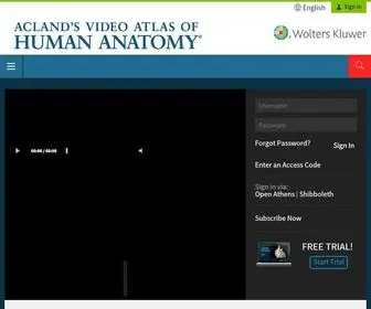 Aclandanatomy.com(Acland's Video Atlas of Human Anatomy) Screenshot