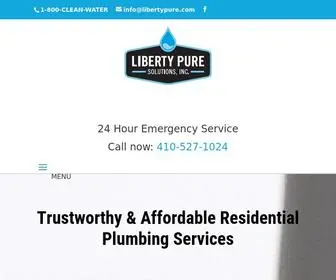 Acleanwater.com(Liberty Pure Solutions) Screenshot