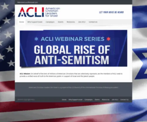 Aclforisrael.com(ACLI) Screenshot