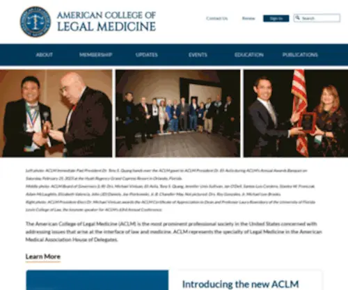 ACLM.org(American College of Legal Medicine) Screenshot