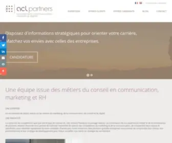 Aclpartners.fr(Un cabinet spécialiste des métiers de la communication et du marketing) Screenshot