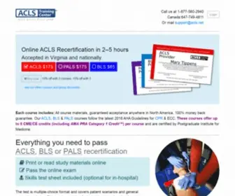 ACLS.net(The Official ACLS for Healthcare Providers in US & Canada) Screenshot