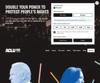 Aclu.info(American Civil Liberties Union) Screenshot