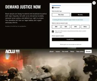 Aclu.org(American Civil Liberties Union) Screenshot