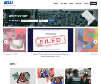 Acludc.org(ACLU of DC) Screenshot