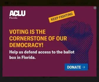 Aclufl.org(ACLU of Florida) Screenshot