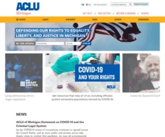 Aclumich.org(ACLU of Michigan) Screenshot