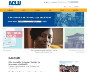 Aclutx.org(ACLU of Texas) Screenshot