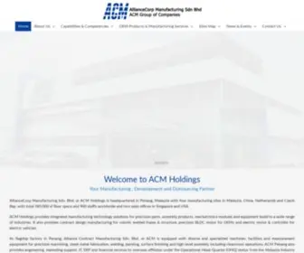 ACM-Holdings.com(Alliancecorp manufacturing sdn. bhd. or acm holdings) Screenshot