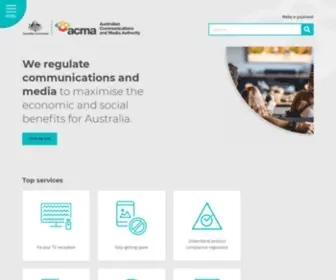 Acma.gov.au(Home page) Screenshot