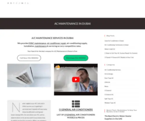 Acmaintenanceindubai.com(AC MAINTENANCE IN DUBAI) Screenshot