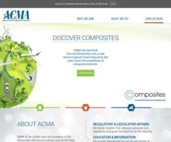 Acmanet.org(The American Composites Manufacturers Association (ACMA)) Screenshot