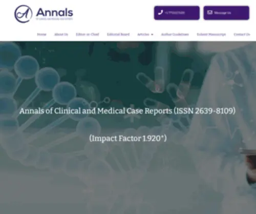 Acmcasereport.org(Annals of Clinical and Medical Case Reports) Screenshot