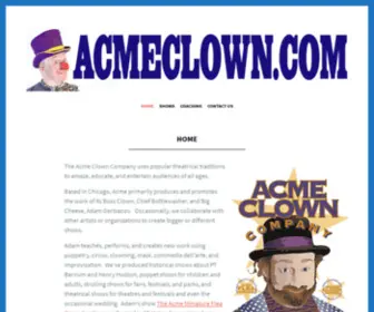 Acmeclown.com(Acme Clown Company) Screenshot