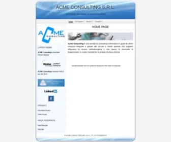 Acmeconsulting.it(ACME Consulting S.r.l) Screenshot