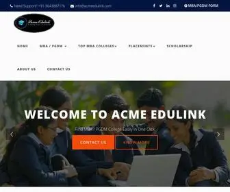 Acmeedulink.com(Acme Edulink Top 100 MBA Colleges In India/best placement college) Screenshot