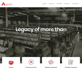 Acmeintl.com(Your Reliable Textile Partner) Screenshot