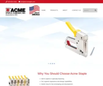Acmestaple.com(Acme Staple Company) Screenshot
