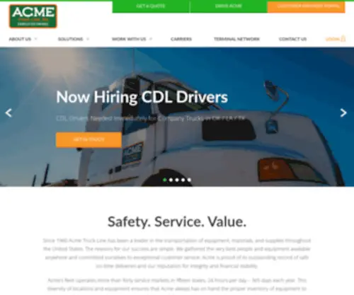 Acmetruck.com(Acme Truck Line) Screenshot