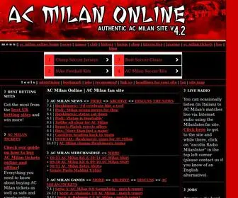 Acmilan-Online.com(AC Milan Online) Screenshot