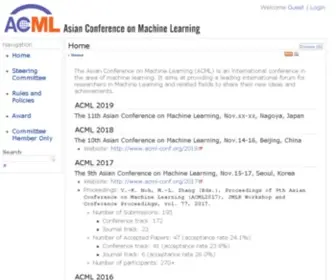 ACML-Conf.org(ACML-SC) Screenshot