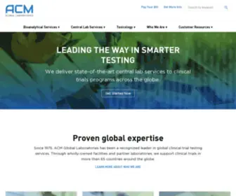Acmlab.com(Clinical Trials and Central Lab Services) Screenshot